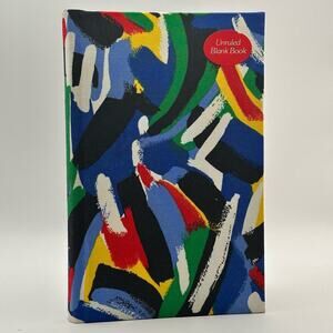 Vintage Blank Notebook, Abstract Art Fabric Cover, 1988 Random House